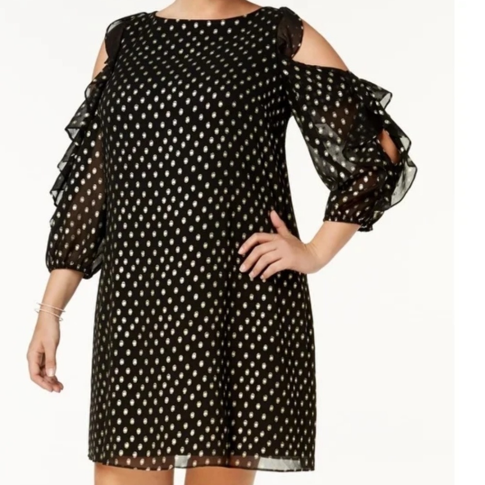 Jessica Howard Black Cold Shoulder Dress